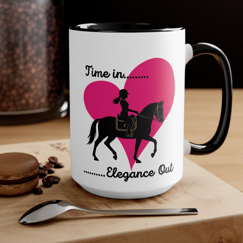 "Time in… Elegance Out" Equestrian Coffee Mug