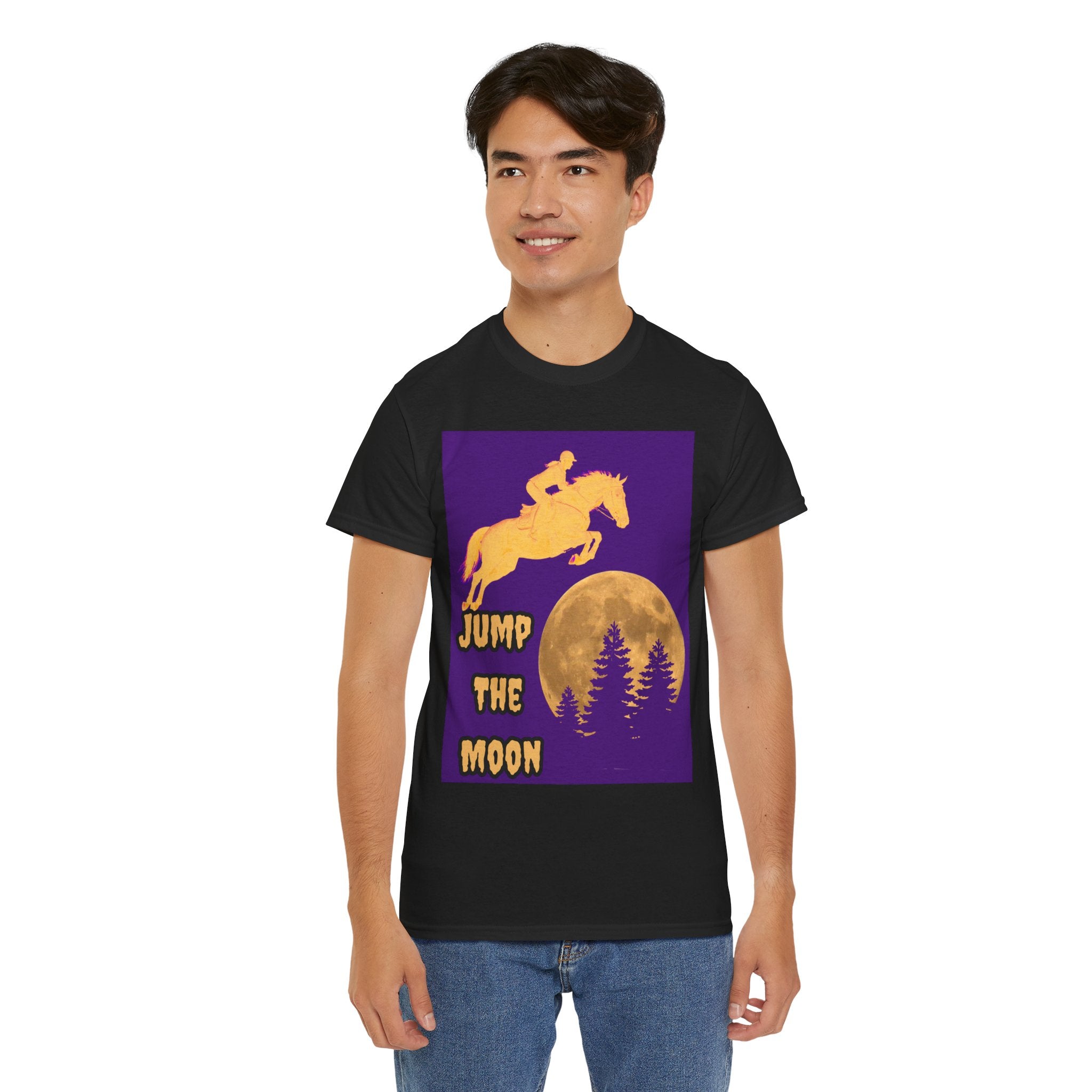 "Jump the Moon" Equestrian themed T shirt