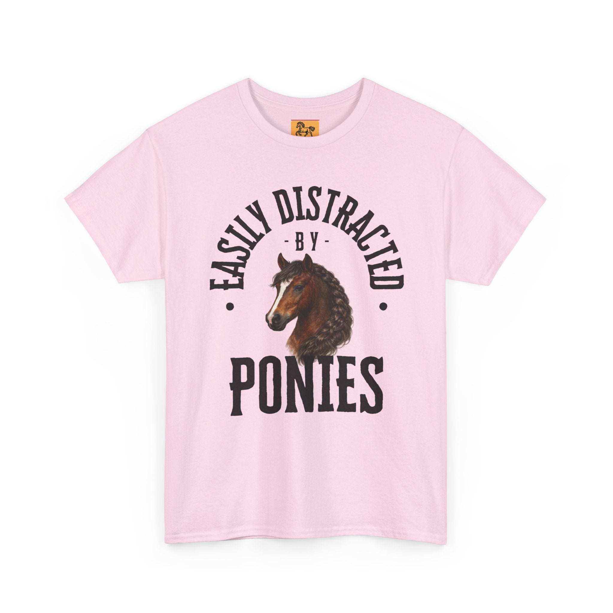 "Easily Distracted by Ponies" Equestrian T-Shirt | Funny Horse Lover Tee