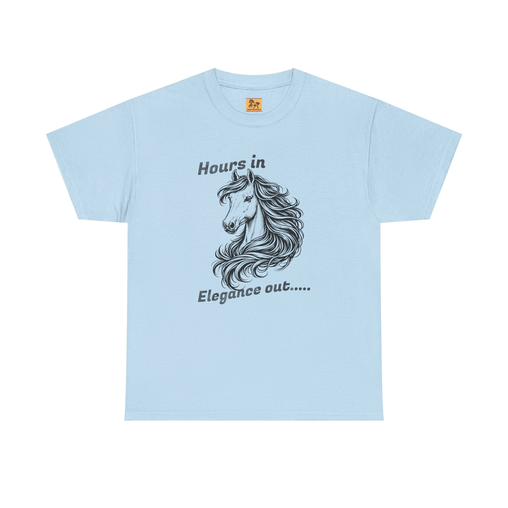 Hours in Elegance Out Equestrian T-Shirt Elegant Horse Training & Dressage Graphic Tee