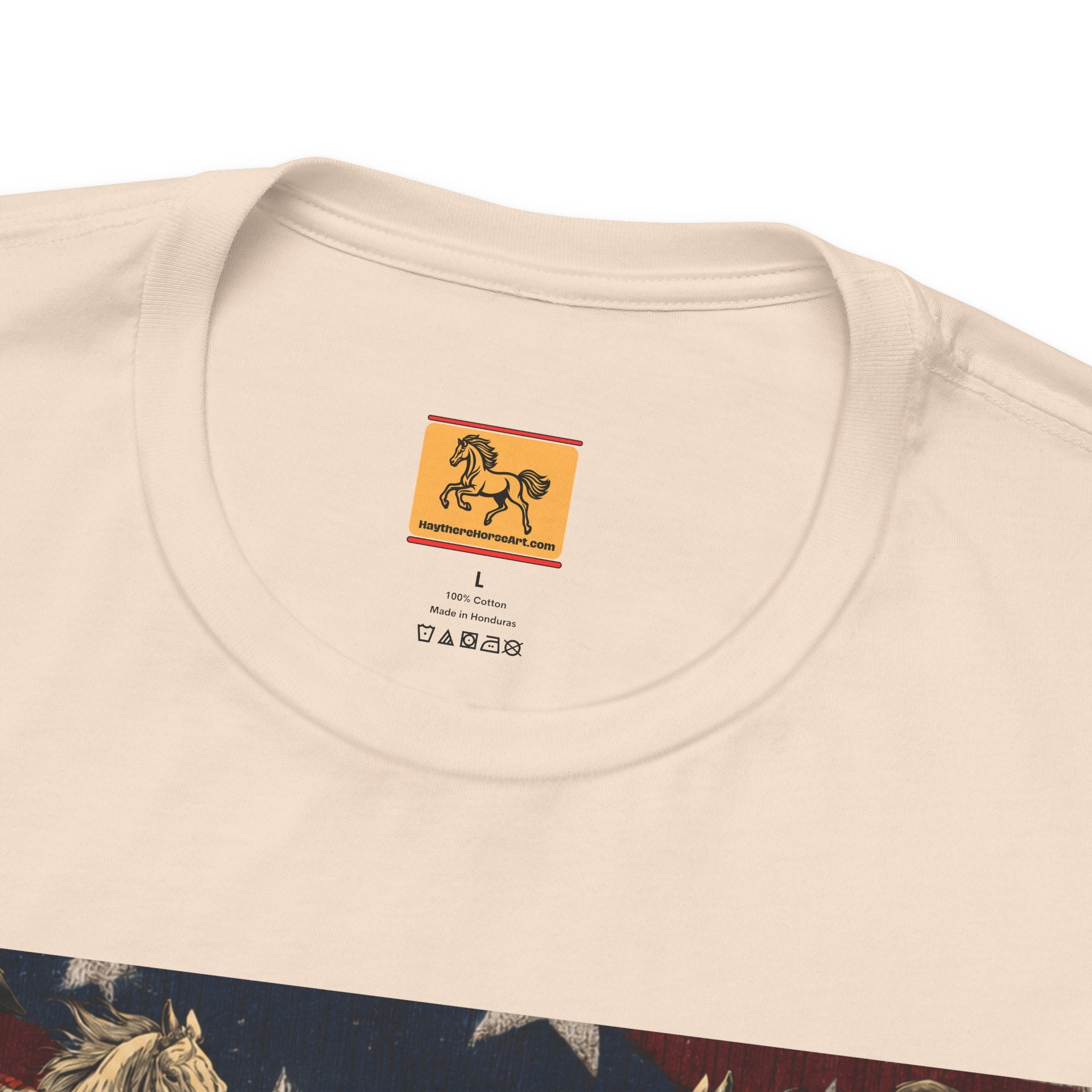 USA 250th Anniversary "Built on Horseback" Patriotic T-Shirt | American Equestrian Tee