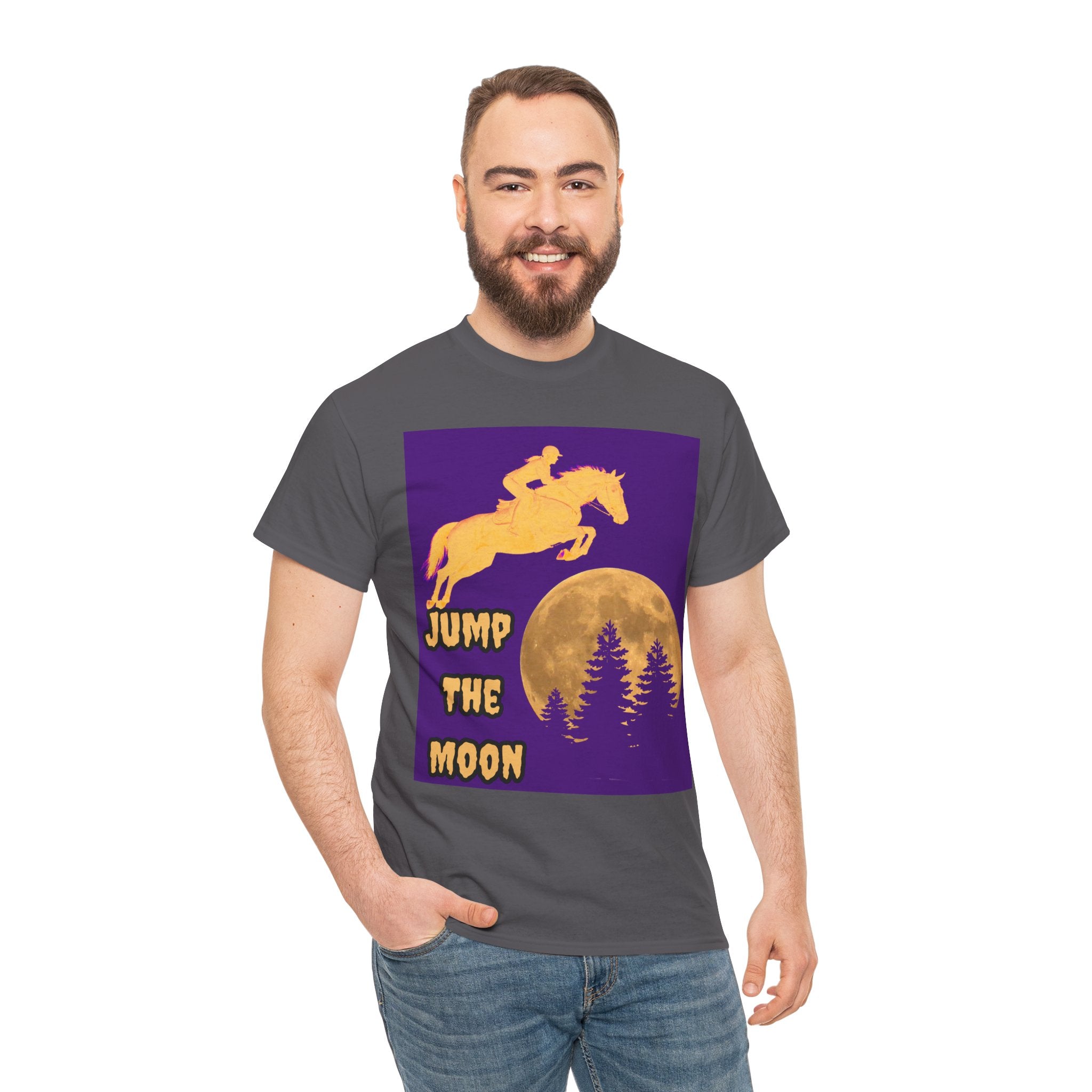 "Jump the Moon" Equestrian themed T shirt