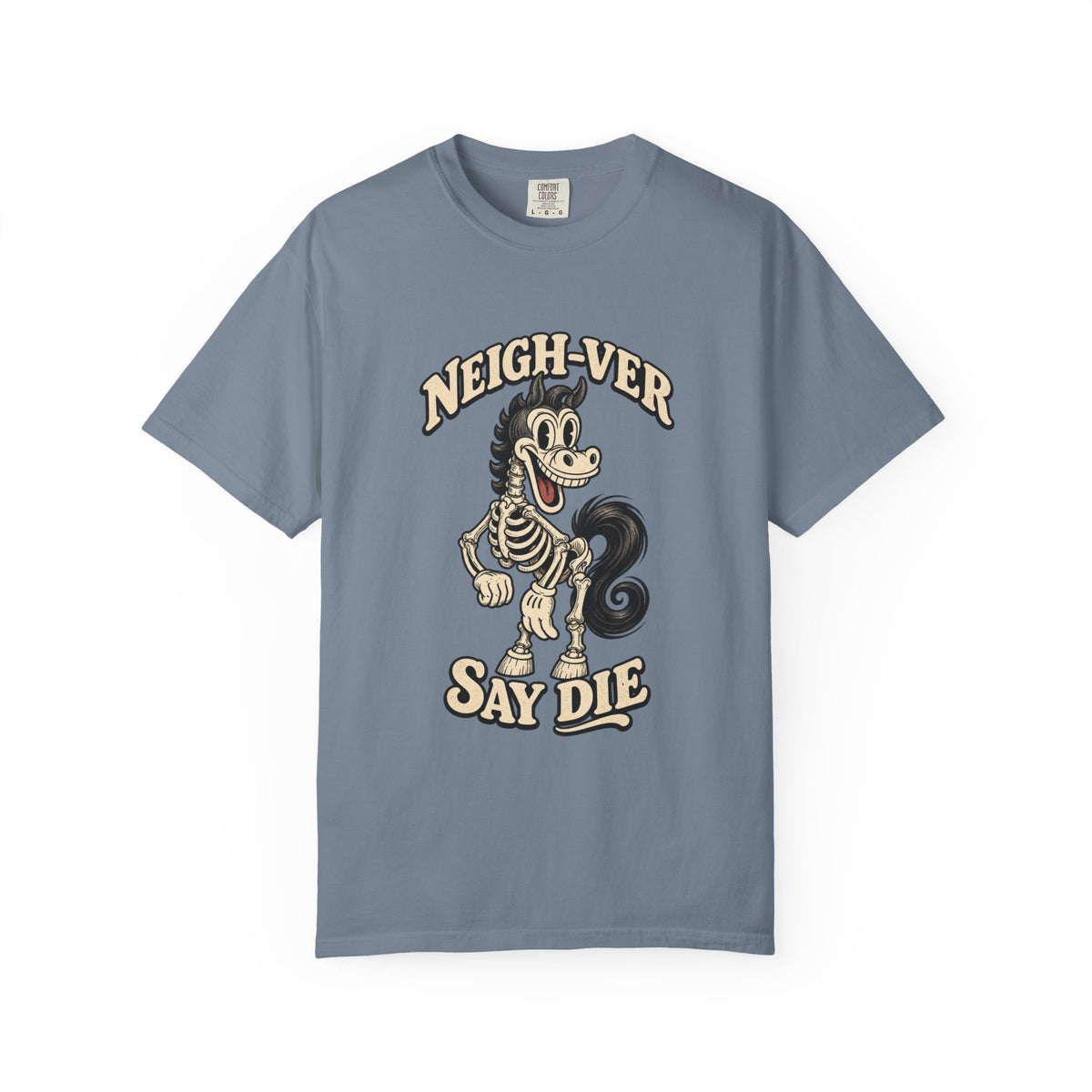 Funny Skeleton Horse Halloween T-Shirt Cute Vintage Cartoon Tee Comfort Colors 1717 Retro Film Reel Design