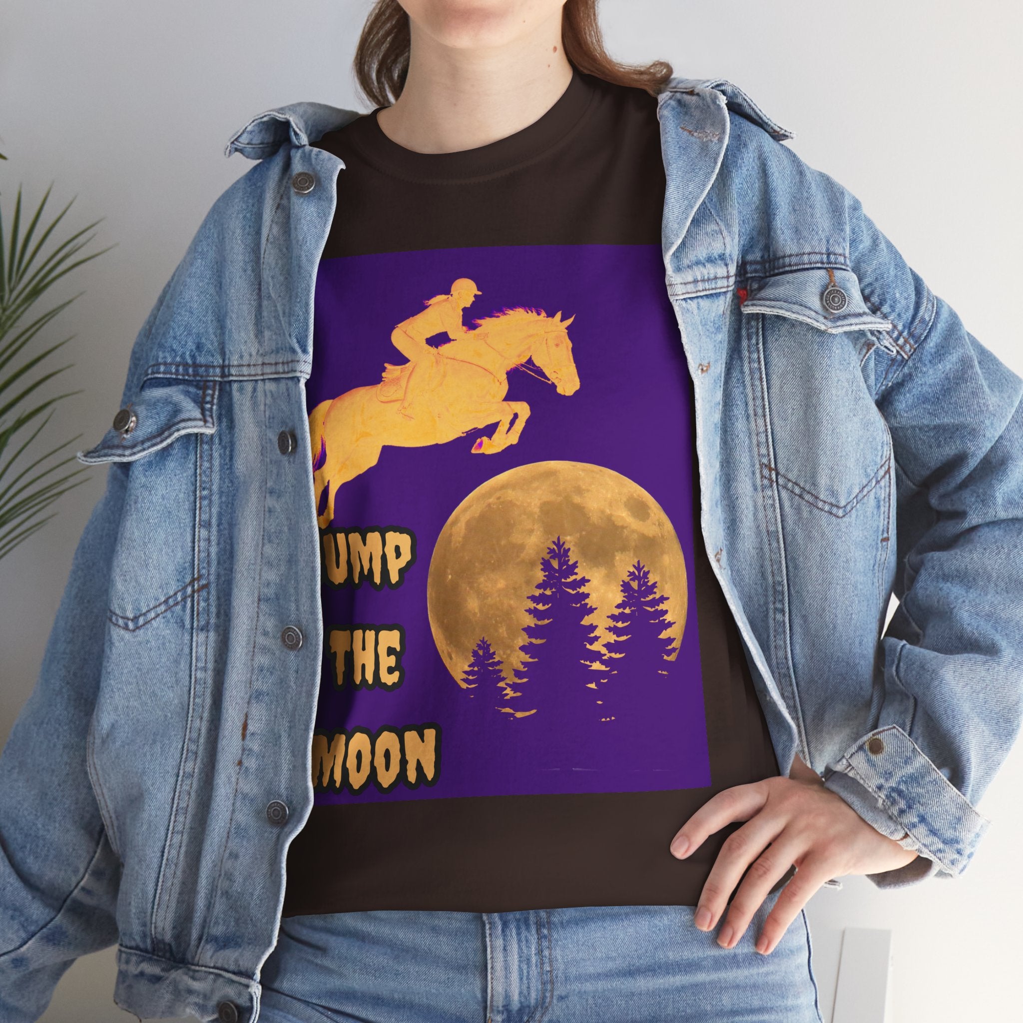"Jump the Moon" Equestrian themed T shirt