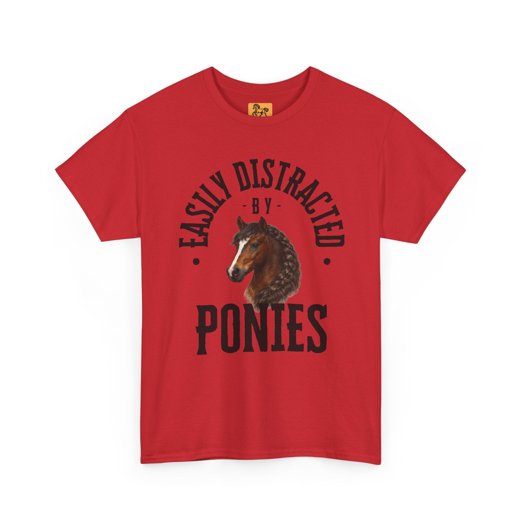 "Easily Distracted by Ponies" Equestrian T-Shirt | Funny Horse Lover Tee