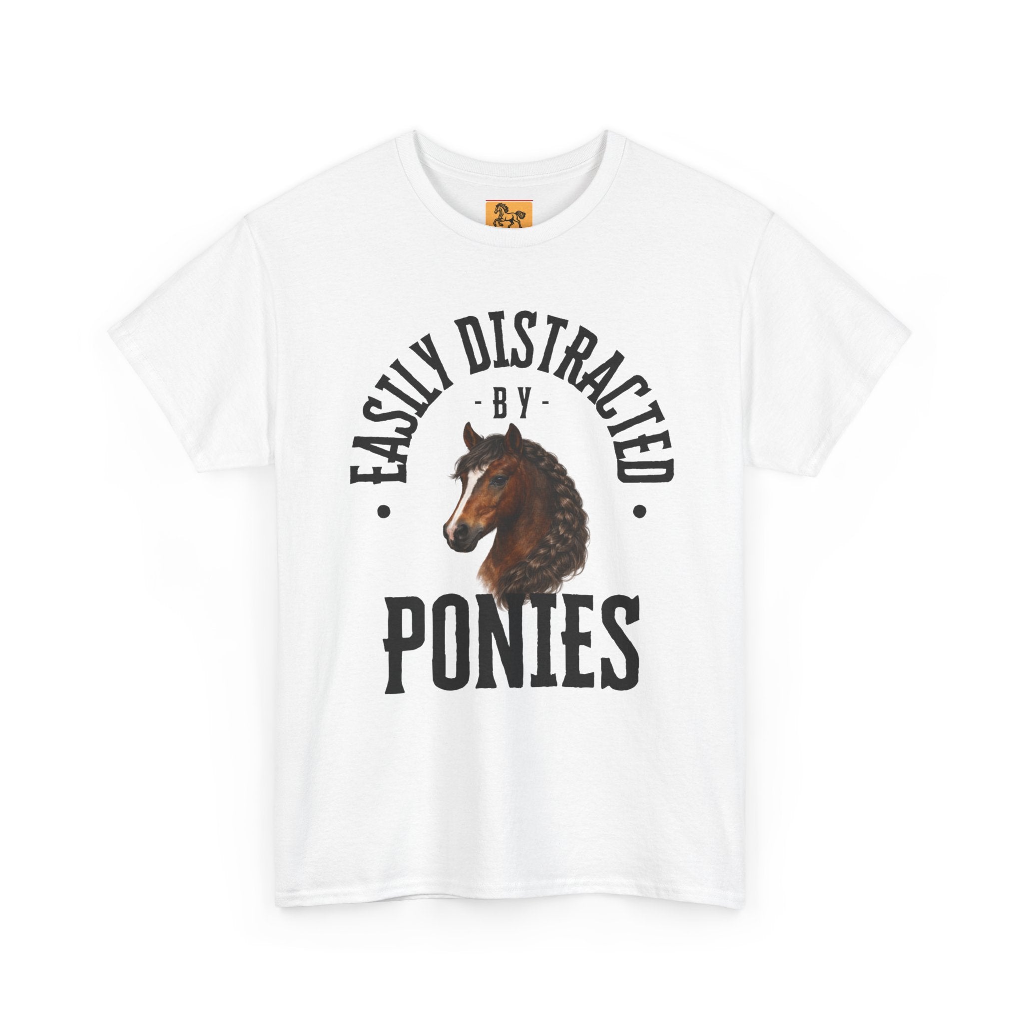 "Easily Distracted by Ponies" Equestrian T-Shirt | Funny Horse Lover Tee