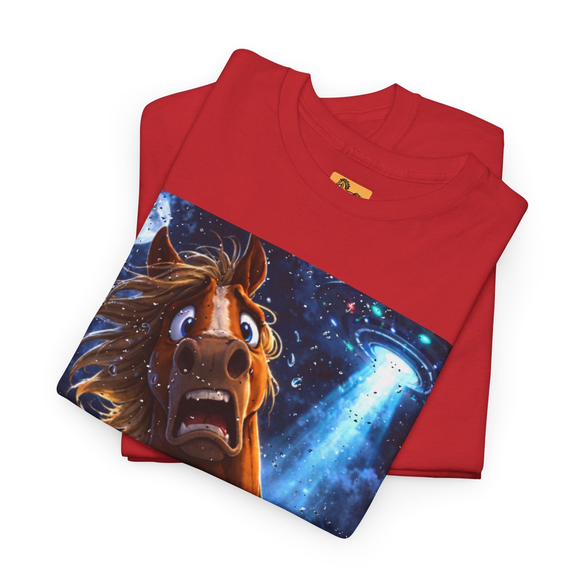 Horse Selfie Surreal Graphic T-Shirt | Funny "Hay There" Horse Art Tee
