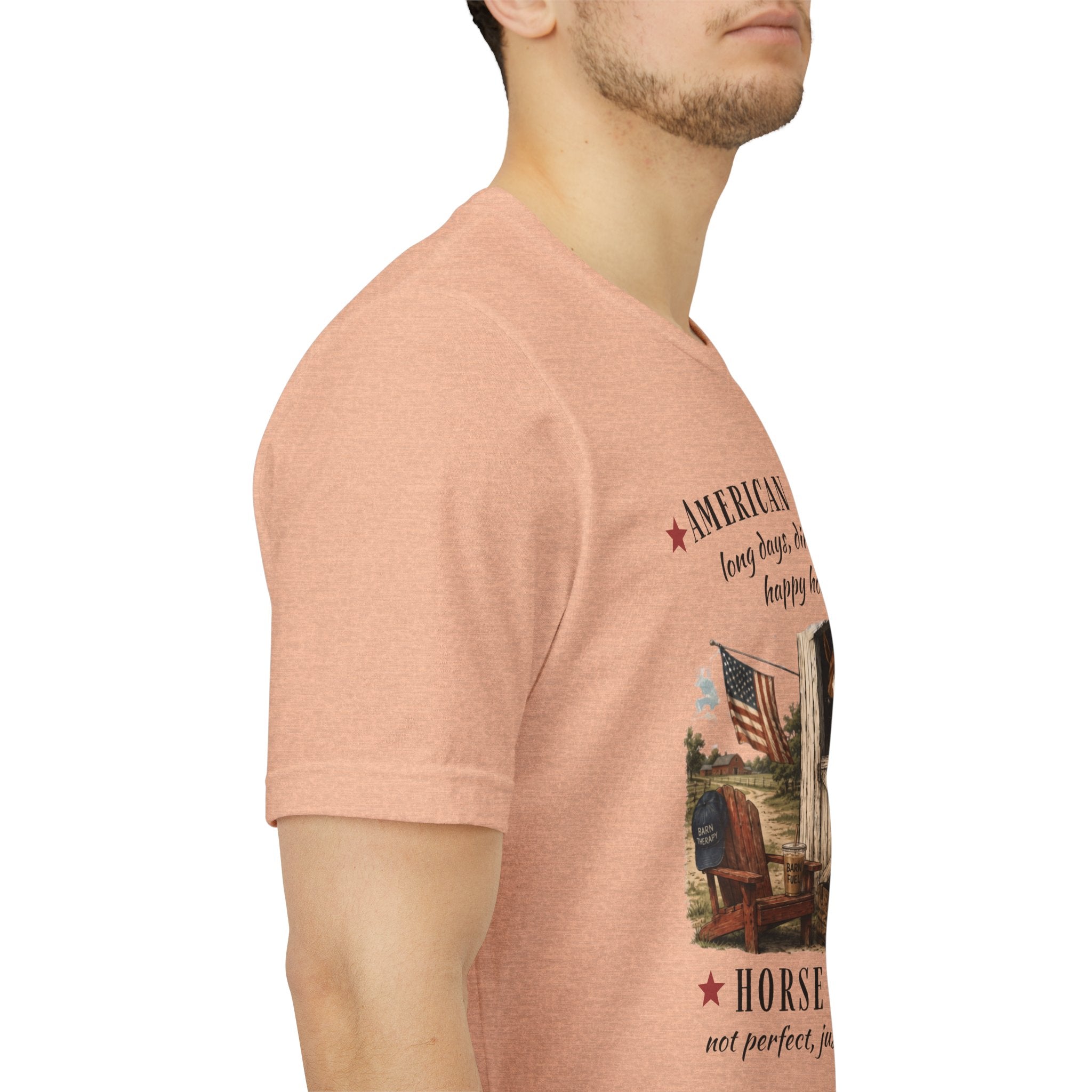 Horse Life American Summer T-Shirt | Rustic Equestrian Vintage Tee