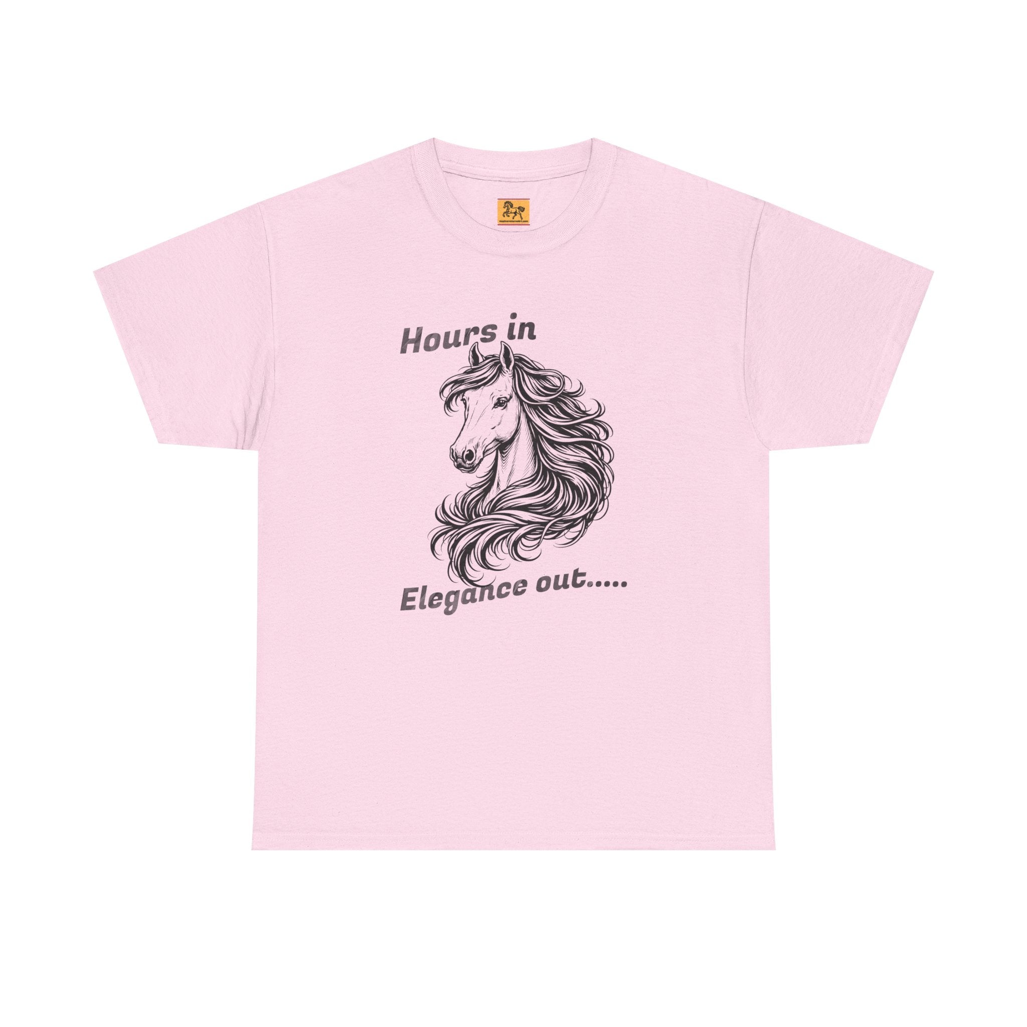 Hours in Elegance Out Equestrian T-Shirt Elegant Horse Training & Dressage Graphic Tee
