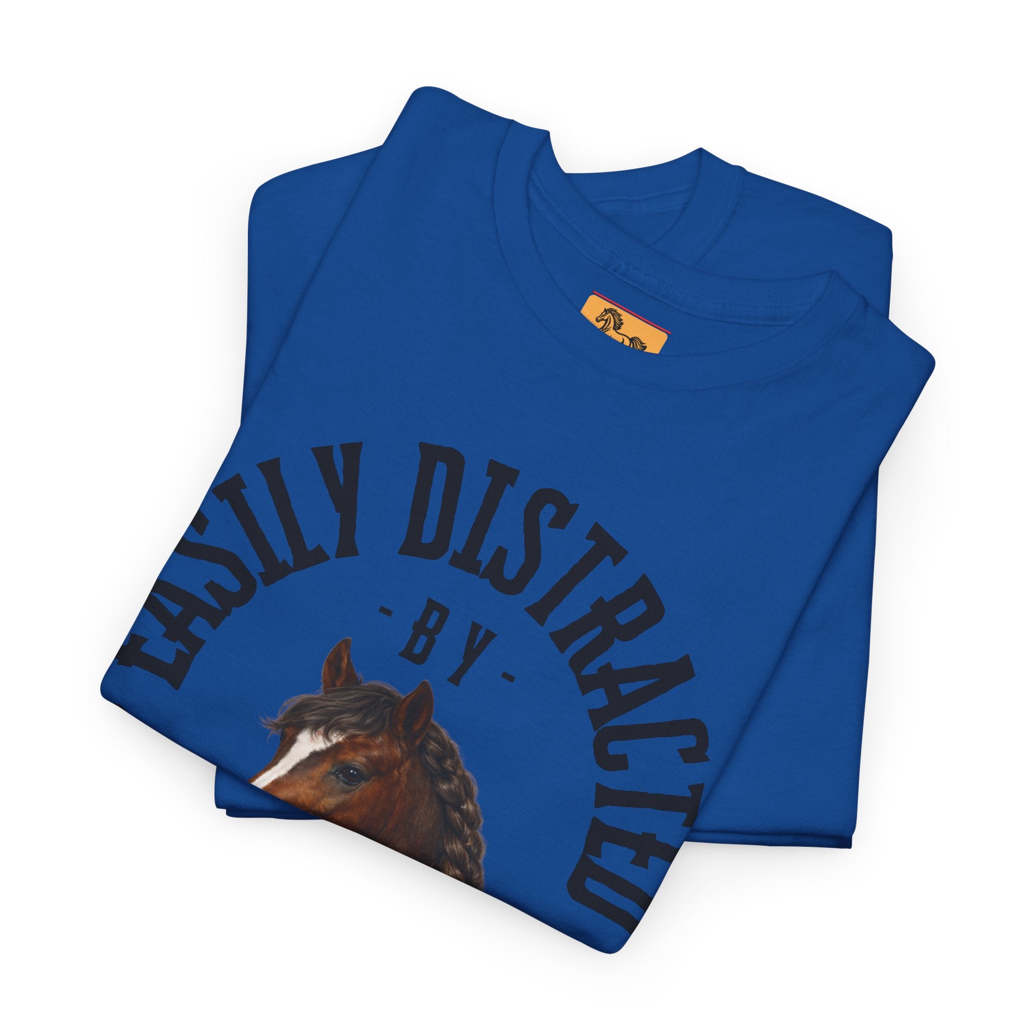 "Easily Distracted by Ponies" Equestrian T-Shirt | Funny Horse Lover Tee