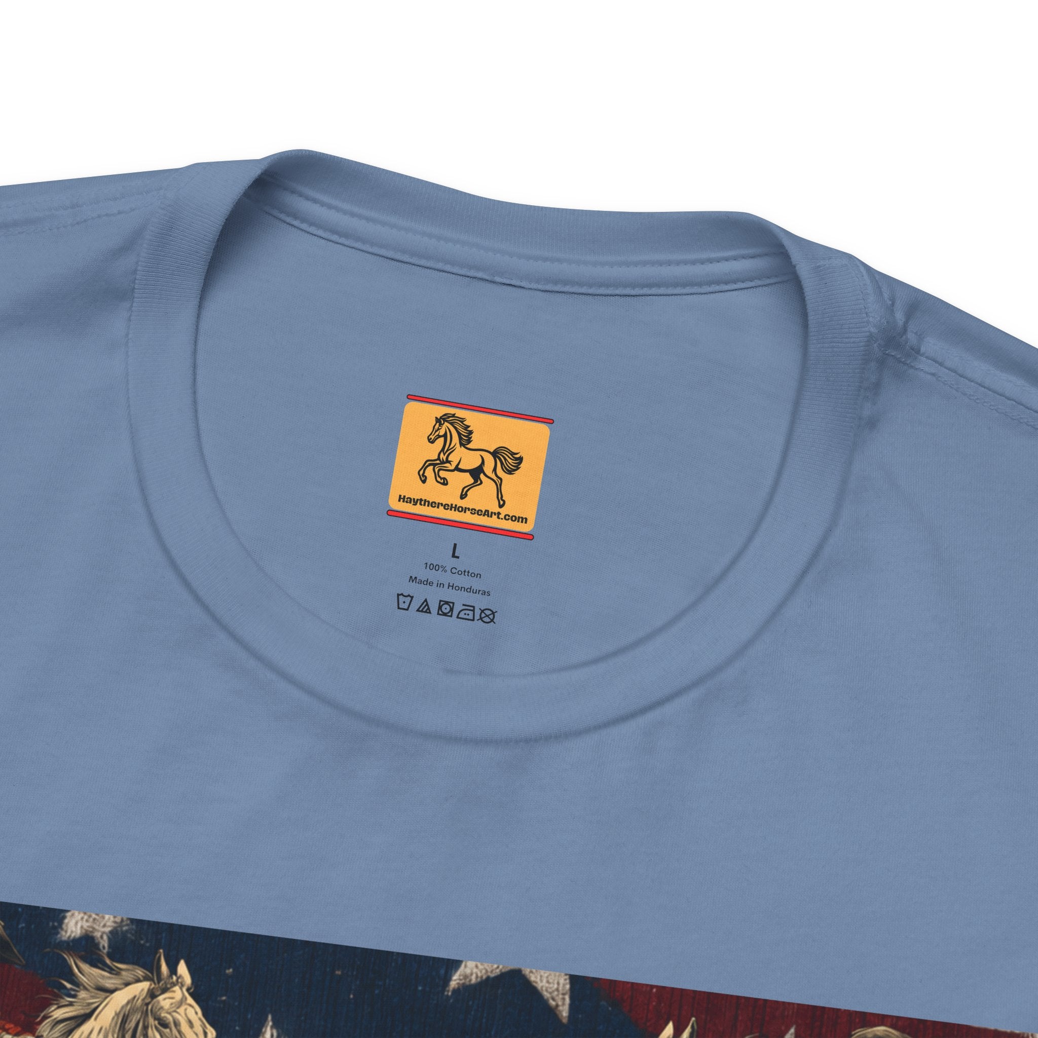 USA 250th Anniversary "Built on Horseback" Patriotic T-Shirt | American Equestrian Tee