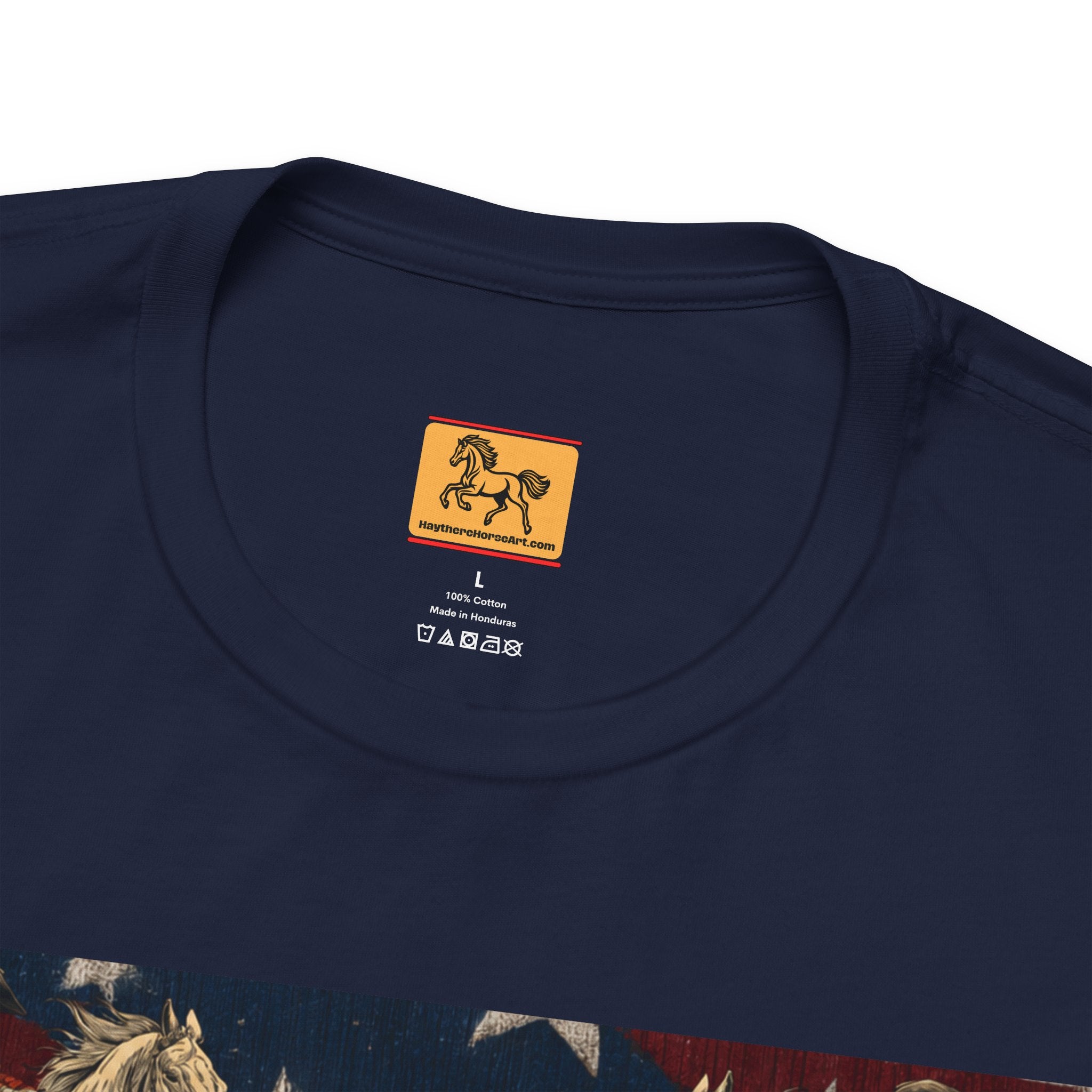 USA 250th Anniversary "Built on Horseback" Patriotic T-Shirt | American Equestrian Tee