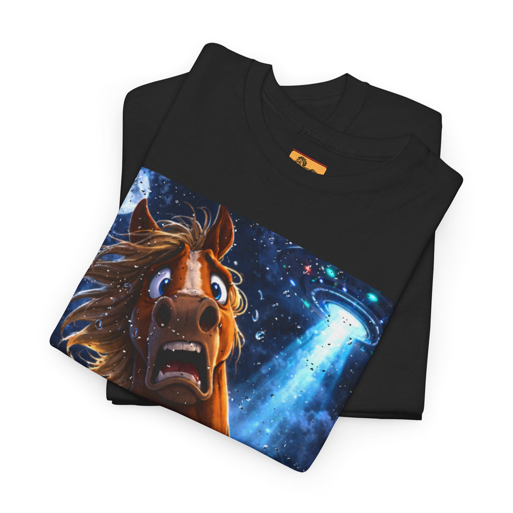 Horse Selfie Surreal Graphic T-Shirt | Funny "Hay There" Horse Art Tee