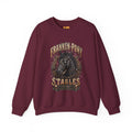 Franken-Pony Stables Est. 1818 Halloween Sweatshirt Gothic Horse Crest Crewneck