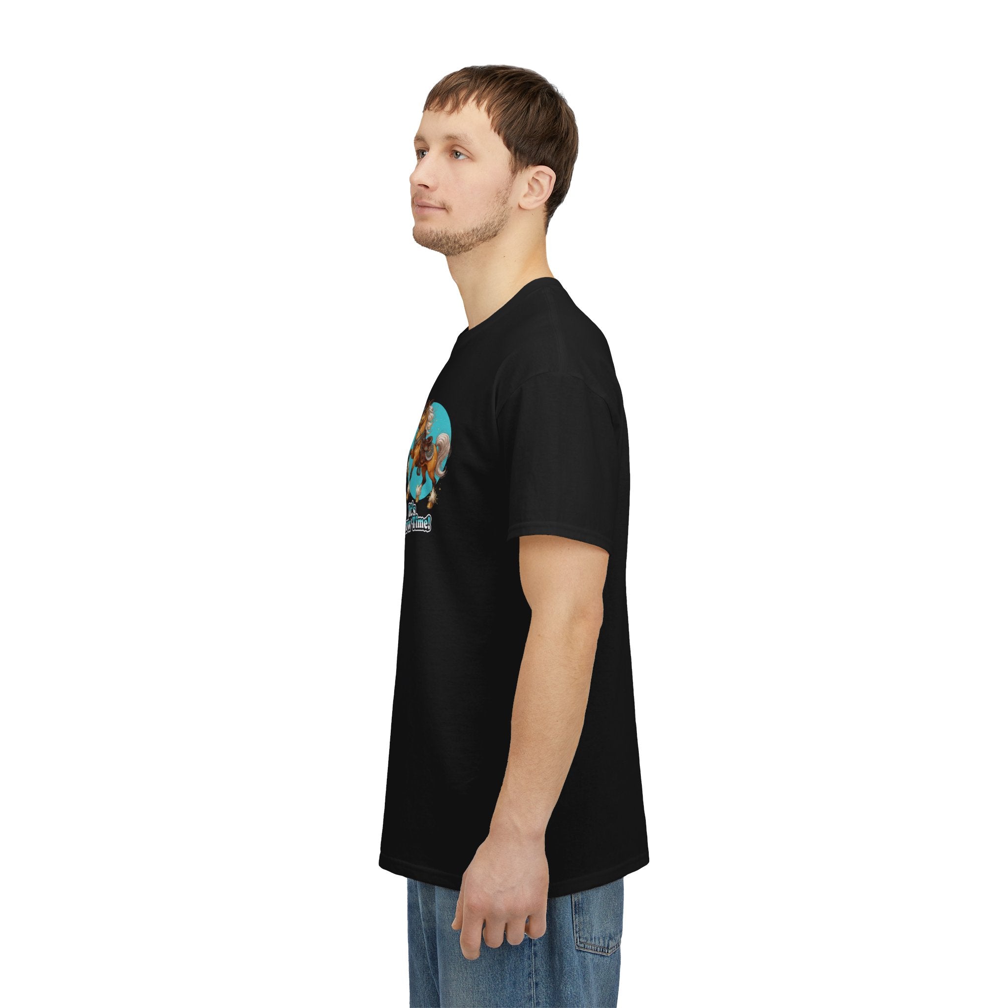 "It's Show Time!" Equestrian T-Shirt | Small Logo Horse Show Graphic Tee