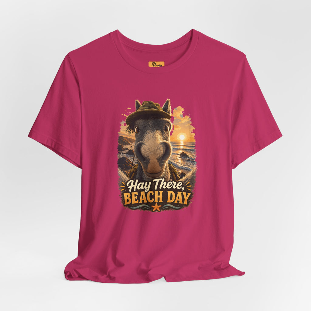 Beach Day Horse T-Shirt | "Hay There, Beach Day" Funny Graphic Tee