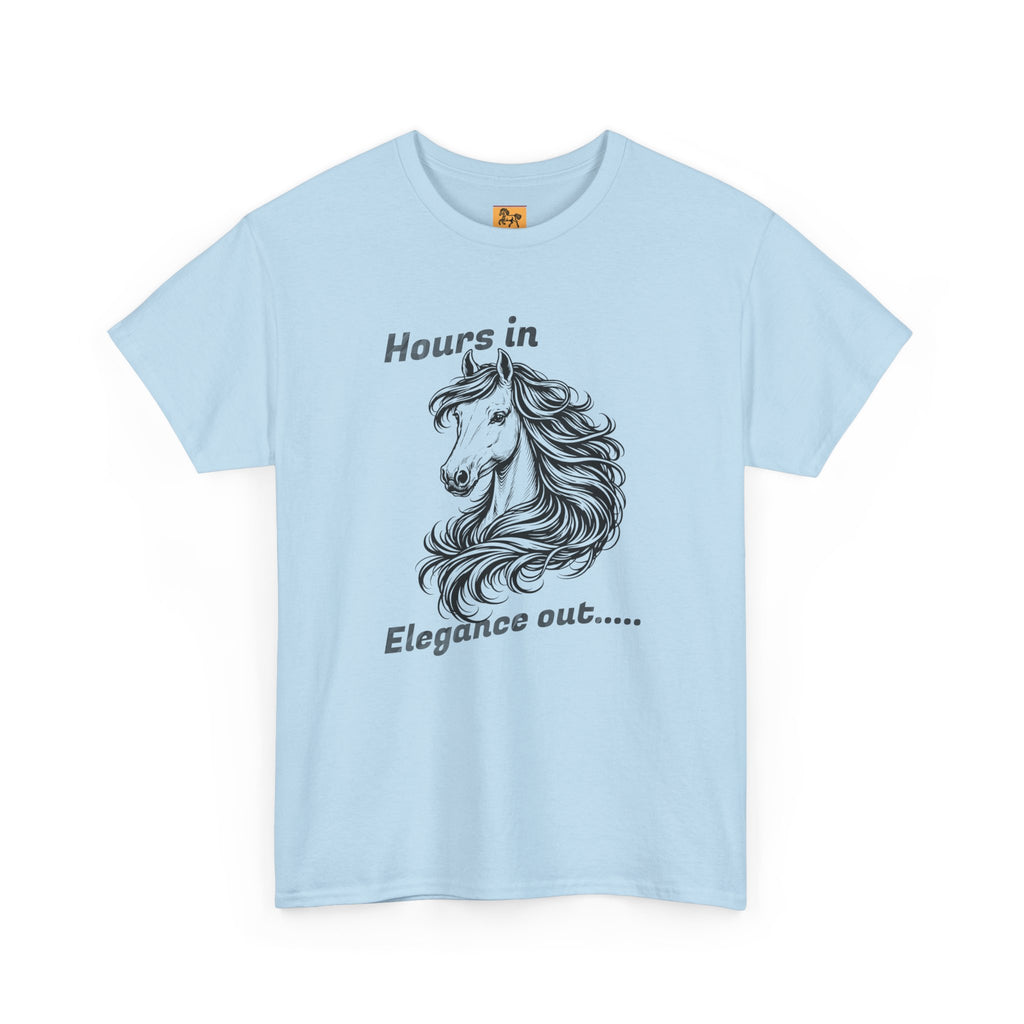 Hours in Elegance Out Equestrian T-Shirt Elegant Horse Training & Dressage Graphic Tee