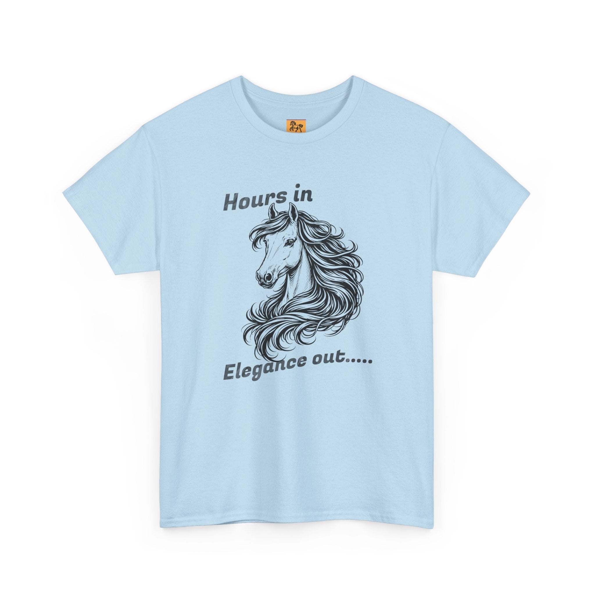 Hours in Elegance Out Equestrian T-Shirt Elegant Horse Training & Dressage Graphic Tee