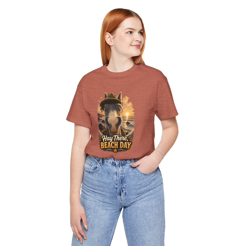 Beach Day Horse T-Shirt | "Hay There, Beach Day" Funny Graphic Tee