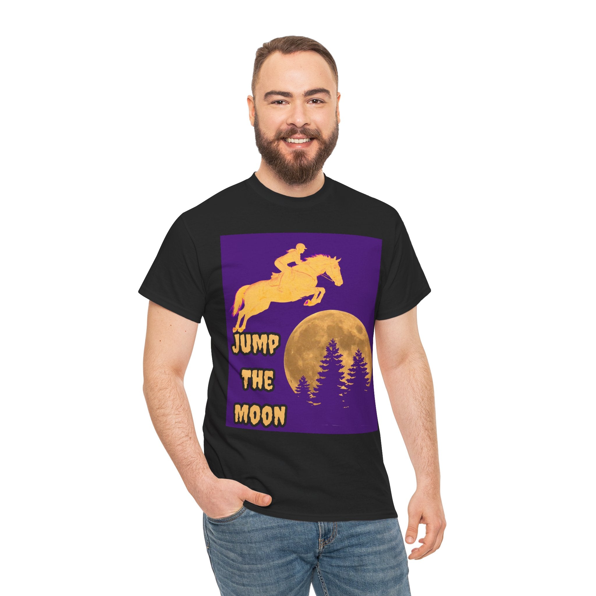 "Jump the Moon" Equestrian themed T shirt