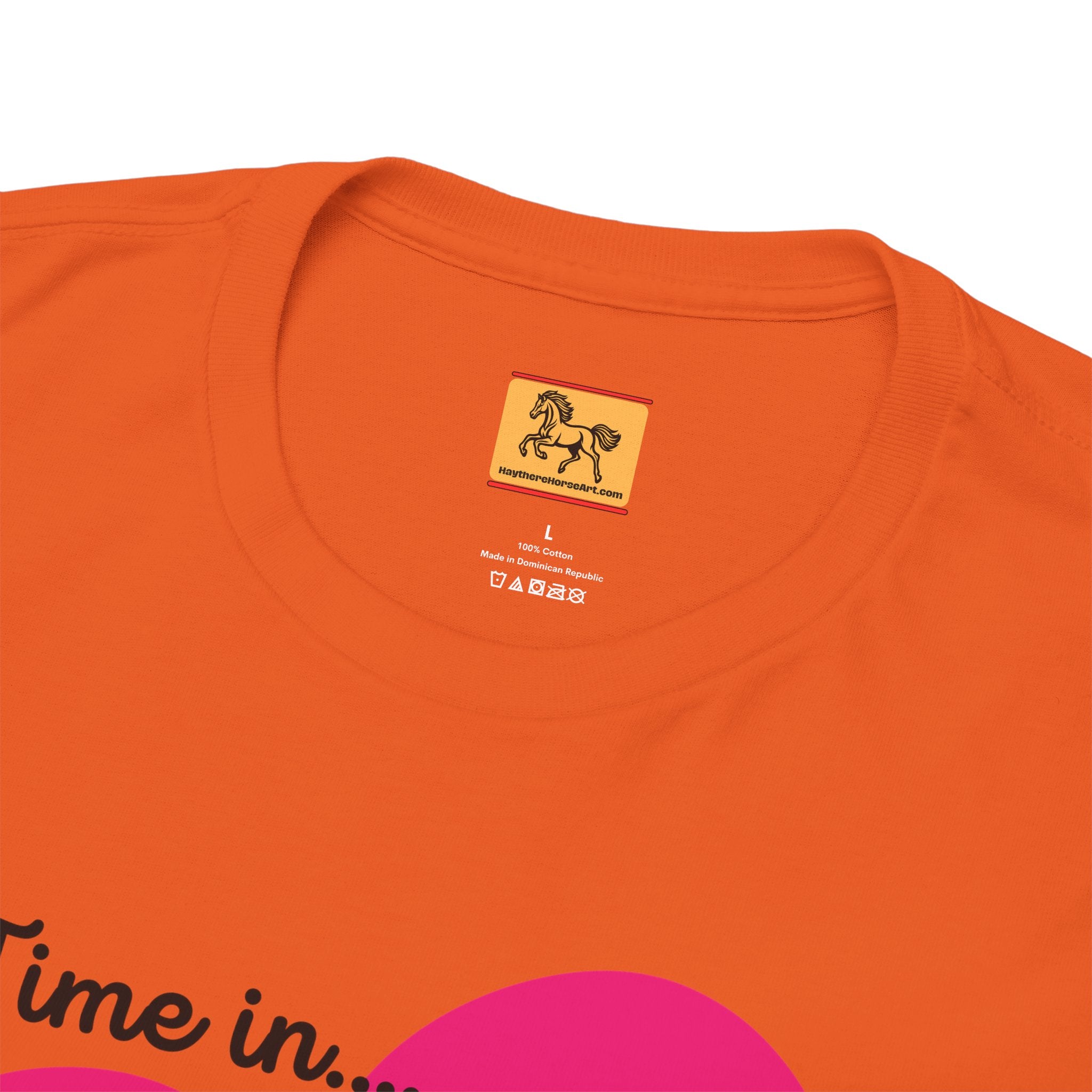 Time In, Elegance Out Equestrian T-Shirt Dressage & Horse Training Graphic Heart Tee
