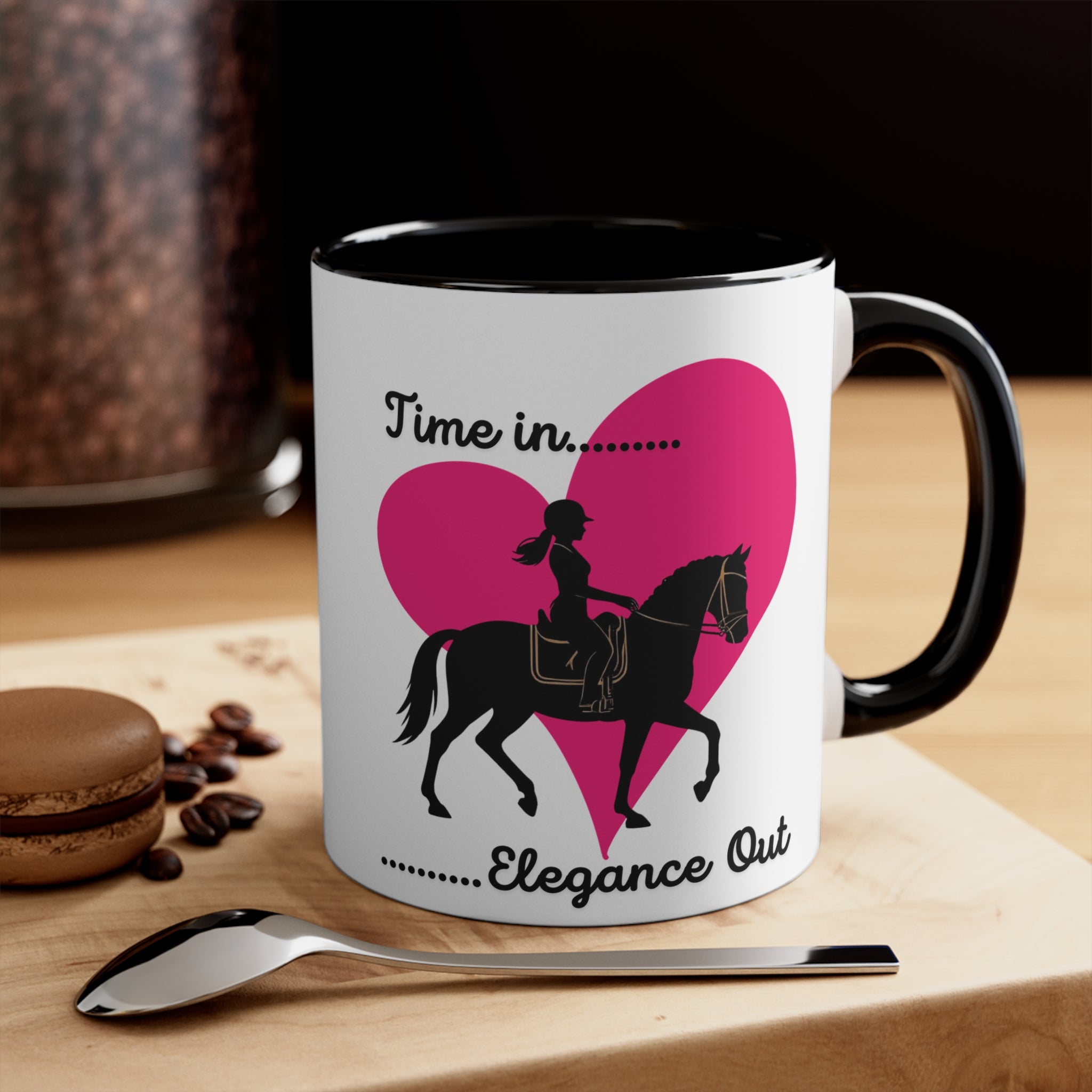 "Time in… Elegance Out" Equestrian Coffee Mug