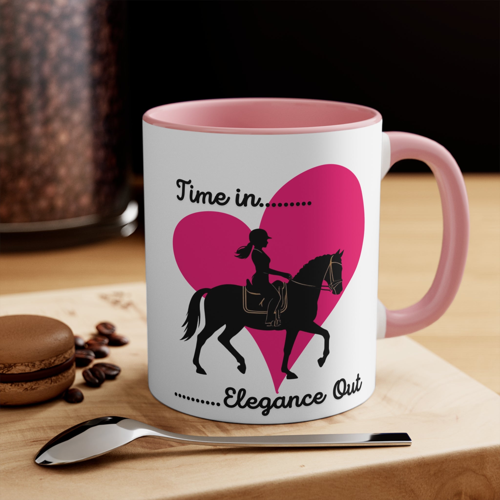 "Time in… Elegance Out" Equestrian Coffee Mug