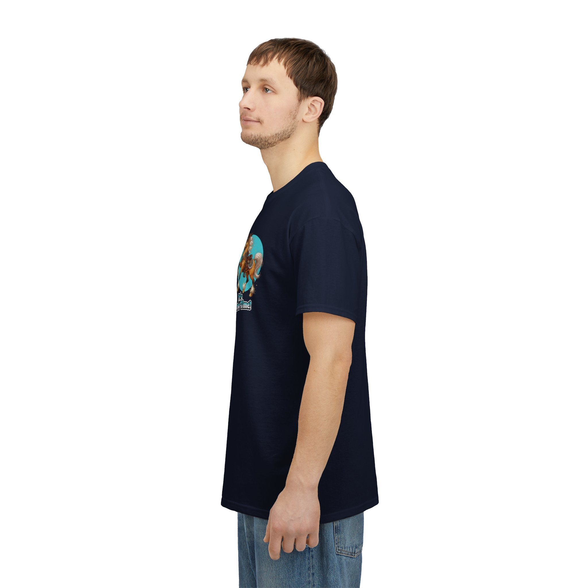 "It's Show Time!" Equestrian T-Shirt | Small Logo Horse Show Graphic Tee