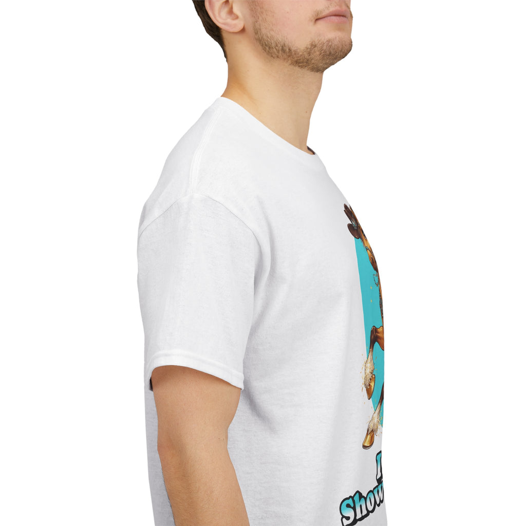 "It's Show Time!" Equestrian T-Shirt Large Logo Horse Fun Graphic Tee