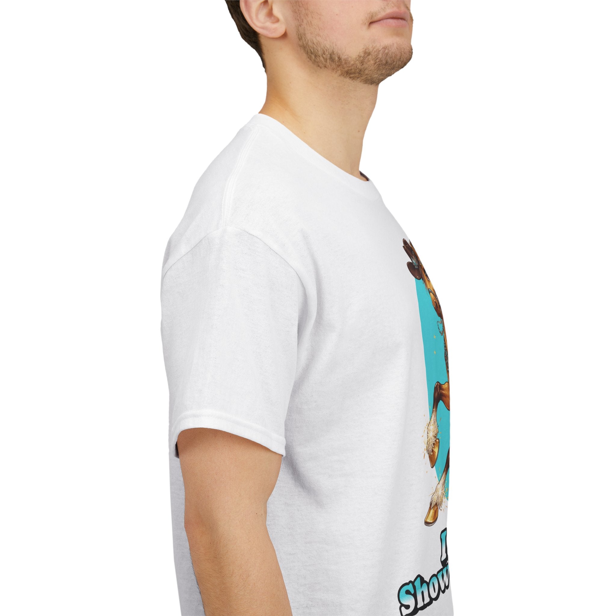 "It's Show Time!" Equestrian T-Shirt Large Logo Horse Fun Graphic Tee