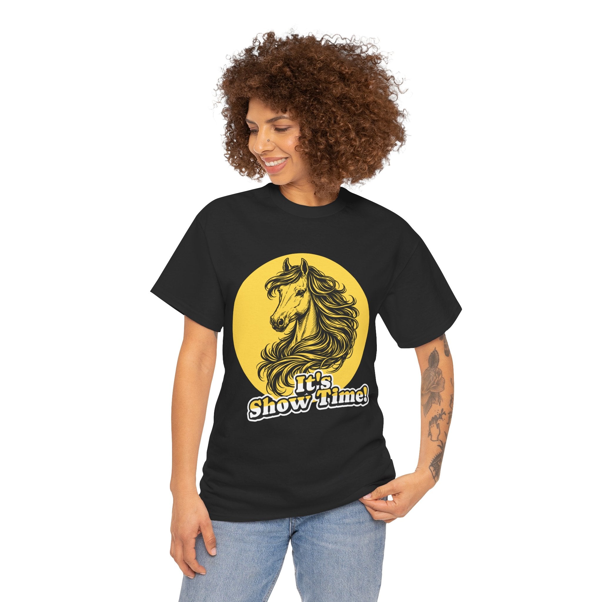 "It's Show Time!" Equestrian Sketch Graphic Tee | Horse Show T-Shirt for Riders