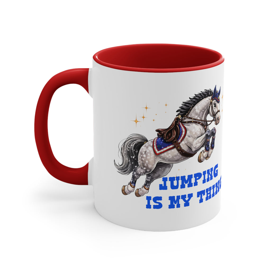 'Jumping Is My Thing' Equestrian Themed Mug