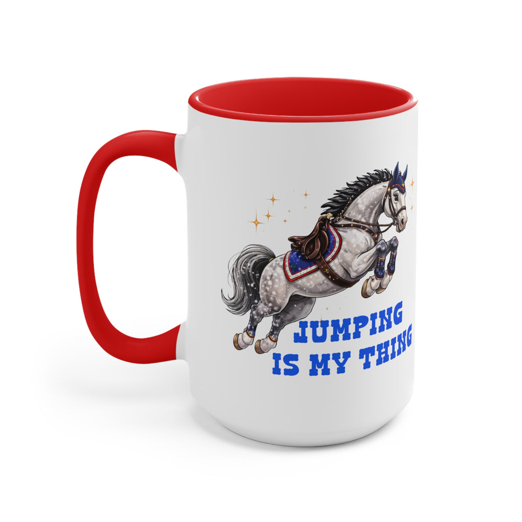 'Jumping Is My Thing' Equestrian Themed Mug