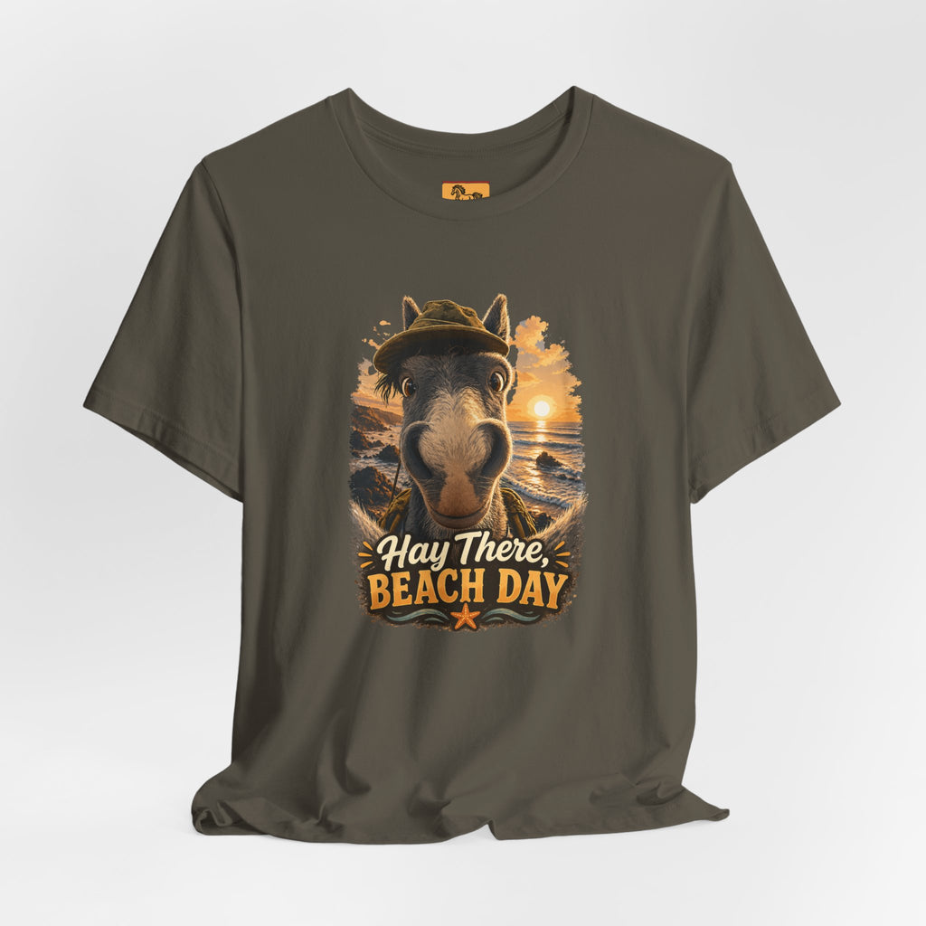 Beach Day Horse T-Shirt | "Hay There, Beach Day" Funny Graphic Tee