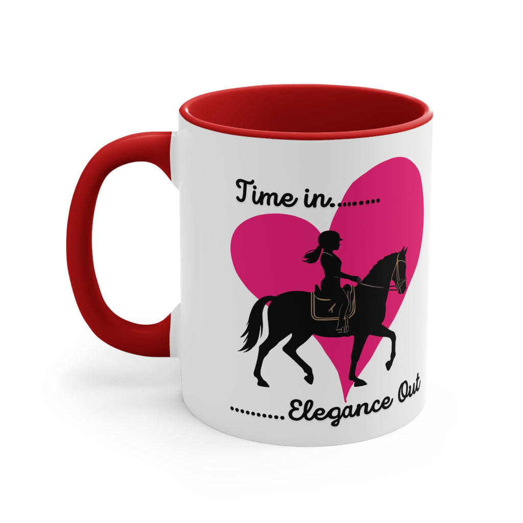 "Time in… Elegance Out" Equestrian Coffee Mug