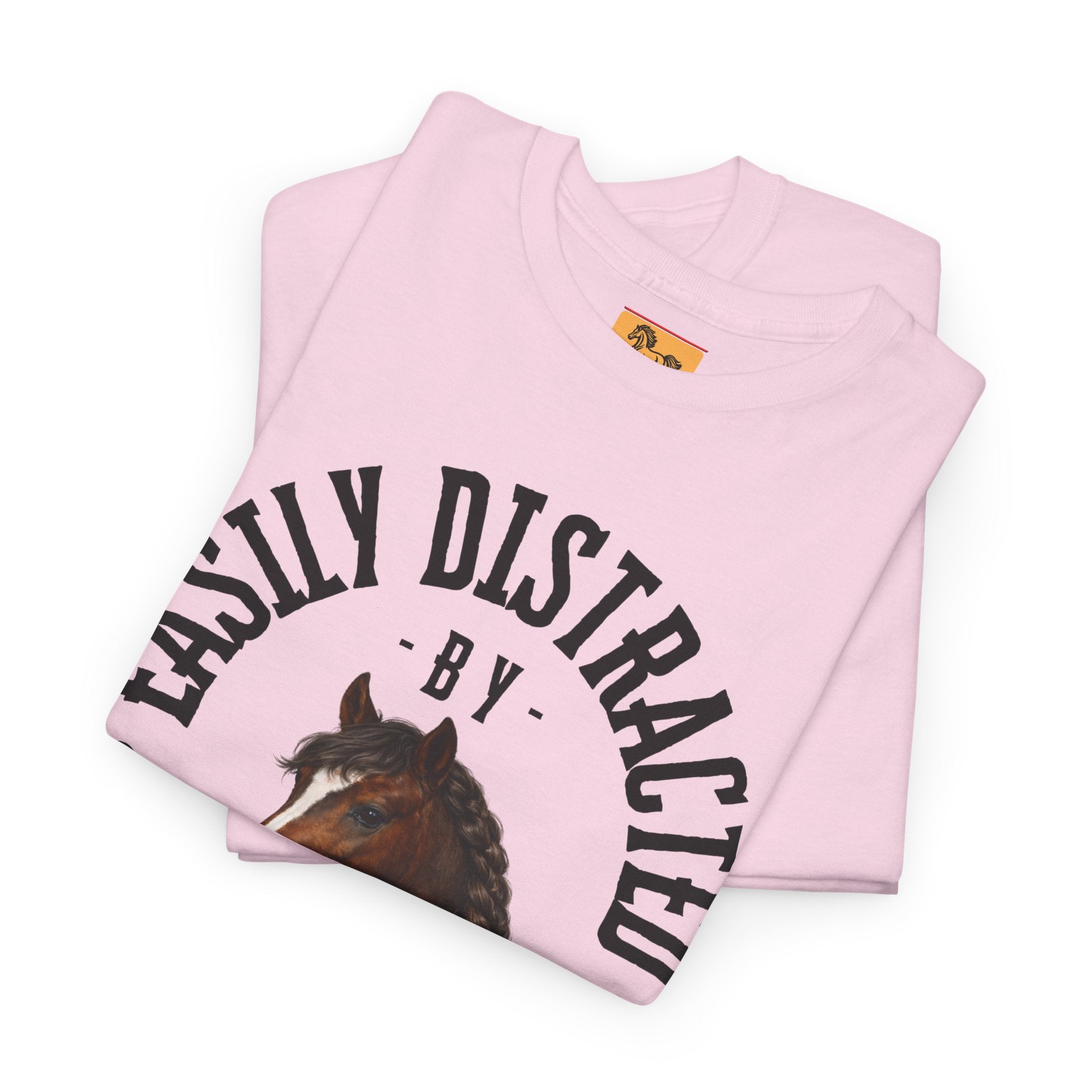 "Easily Distracted by Ponies" Equestrian T-Shirt | Funny Horse Lover Tee