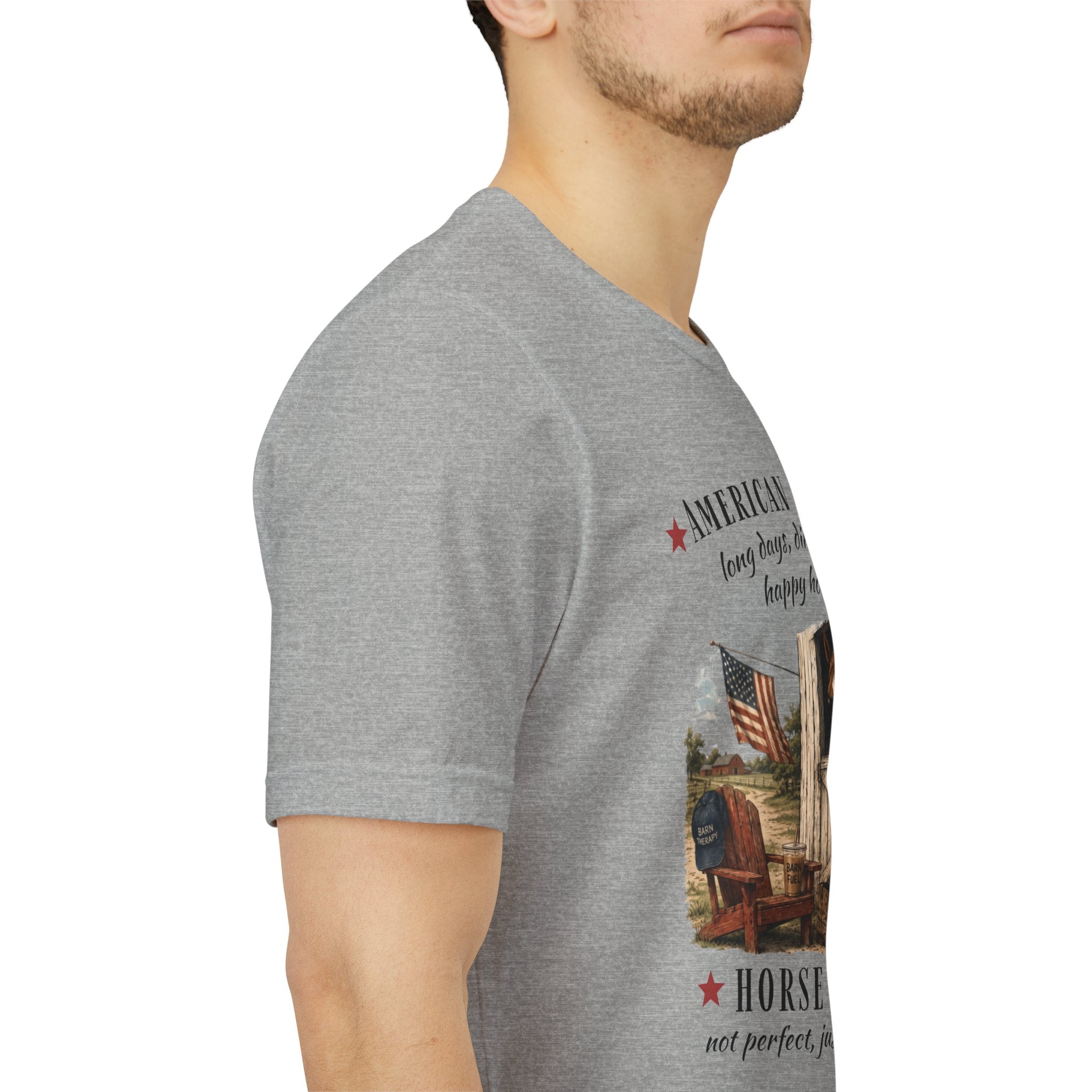Horse Life American Summer T-Shirt | Rustic Equestrian Vintage Tee