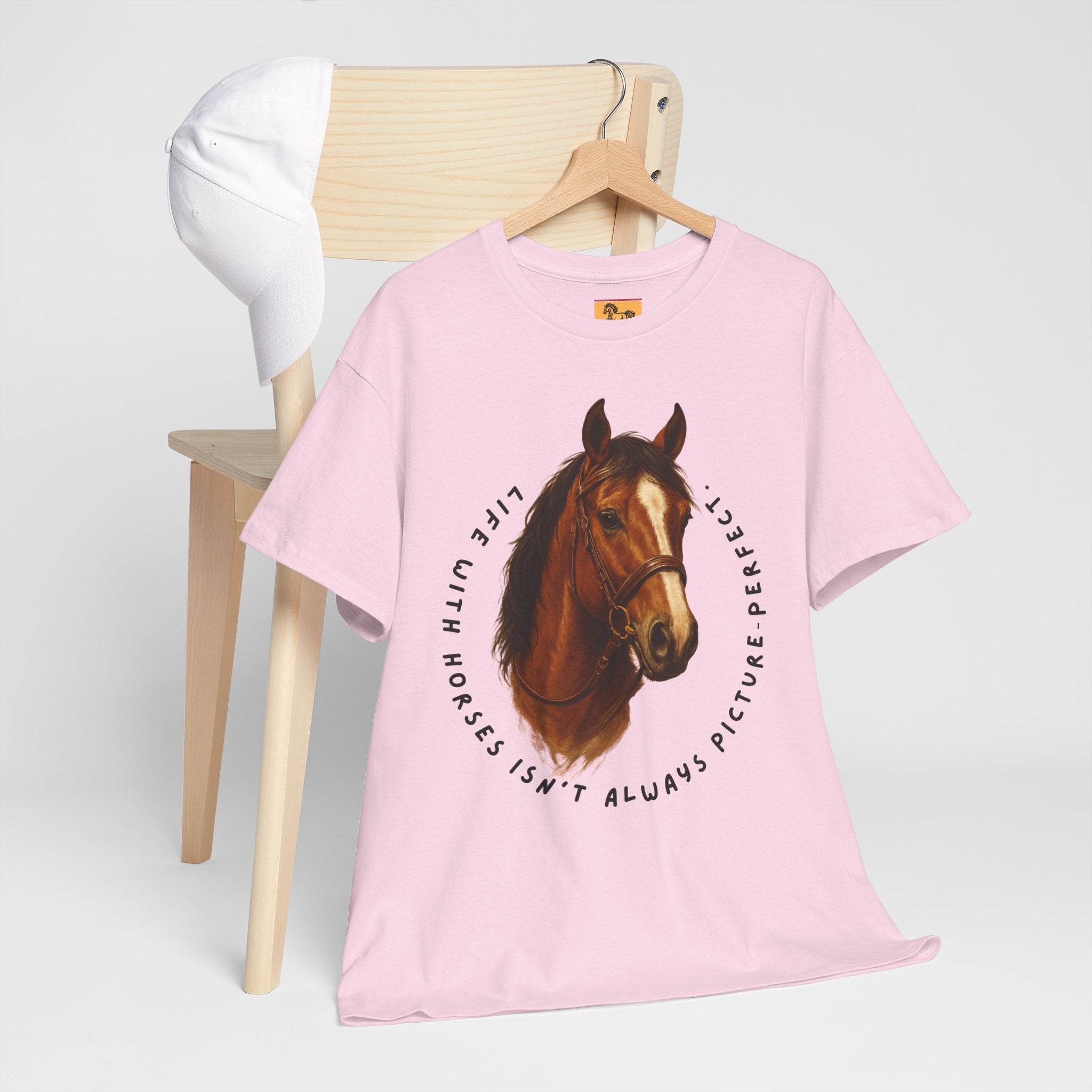 "Life with Horses Isn't Always Picture Perfect" Graphic Tee | Funny Equestrian T-Shirt