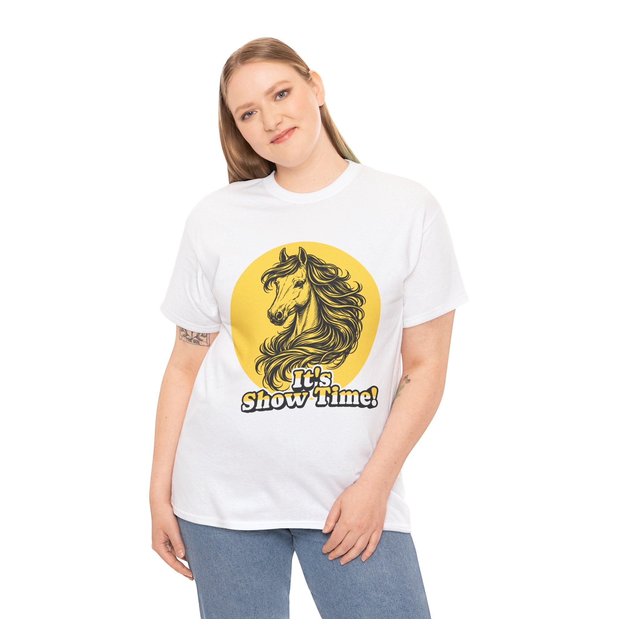 "It's Show Time!" Equestrian Sketch Graphic Tee | Horse Show T-Shirt for Riders