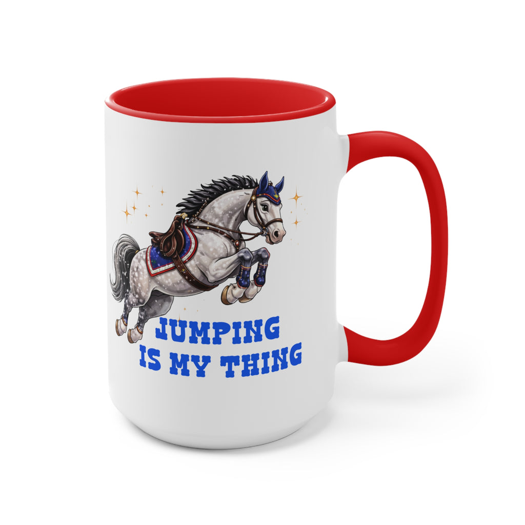 'Jumping Is My Thing' Equestrian Themed Mug