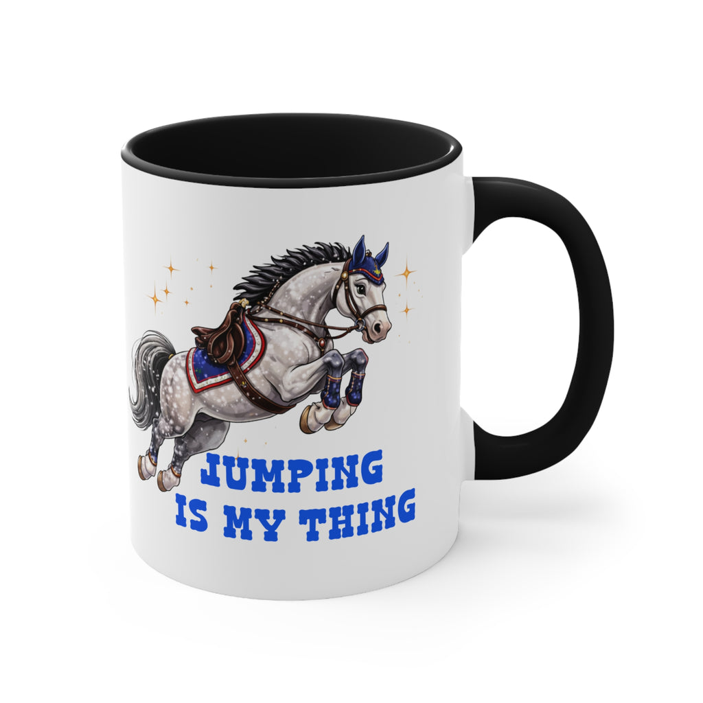 'Jumping Is My Thing' Equestrian Themed Mug