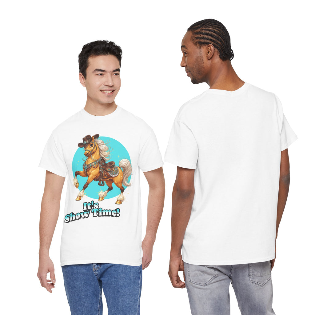 "It's Show Time!" Equestrian T-Shirt | Large Logo Horse Fun Graphic Tee