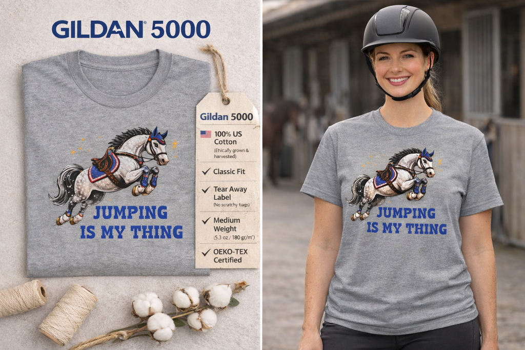 Jumping Is My Thing Equestrian Show Jumping T-Shirt Horse Pony ShowJump Graphic Tee
