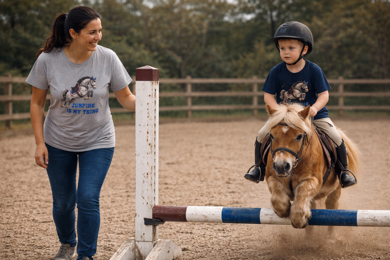 Jumping Is My Thing Equestrian Show Jumping T-Shirt Horse Pony ShowJump Graphic Tee
