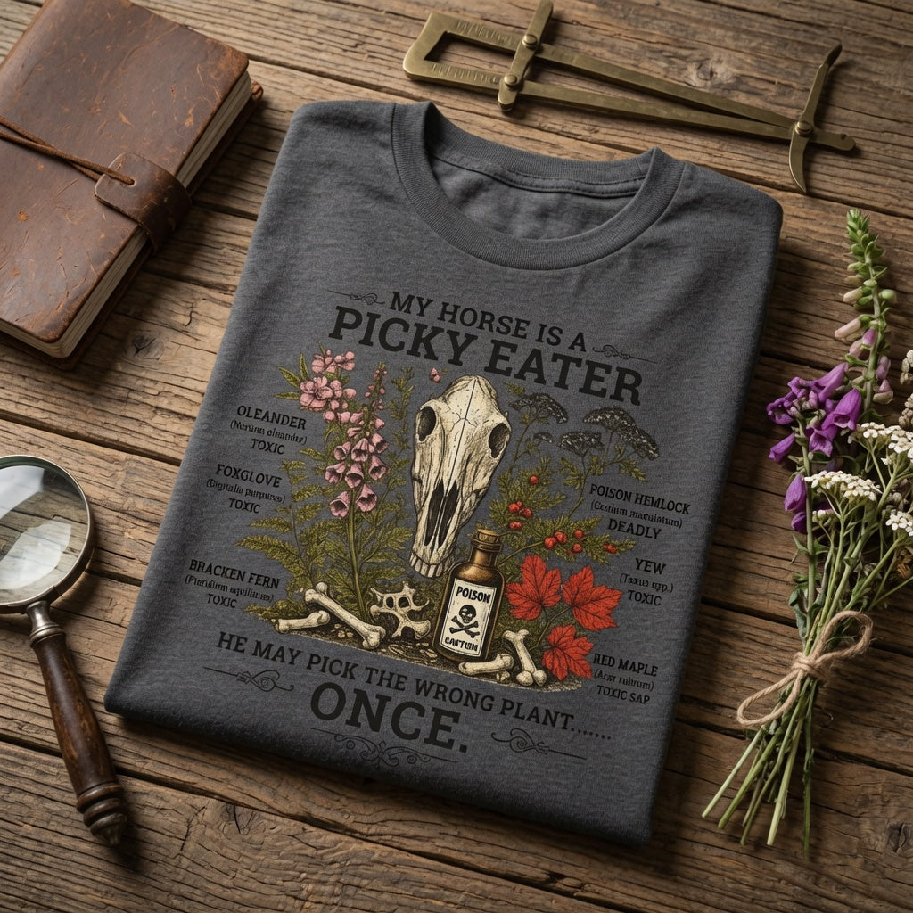Toxic Plants for Horses Long Sleeve Tee Equestrian Barn Shirt Gildan 2400 Sizes: S to 5XL