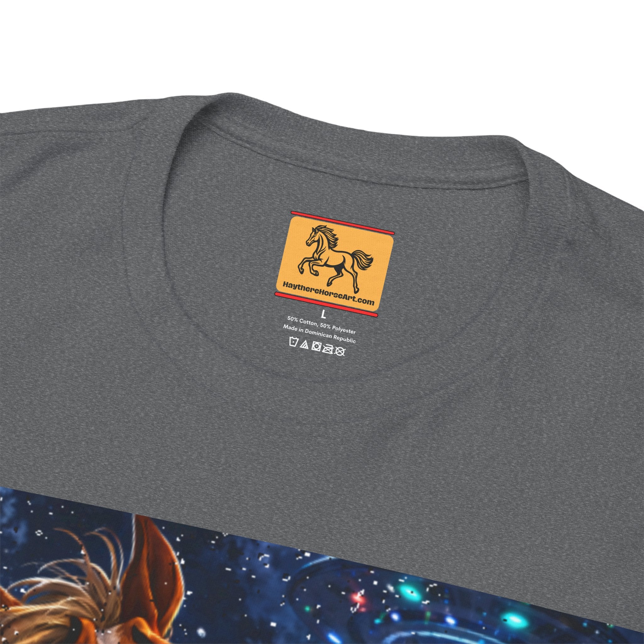 Horse Selfie Surreal Graphic T-Shirt | Funny "Hay There" Horse Art Tee