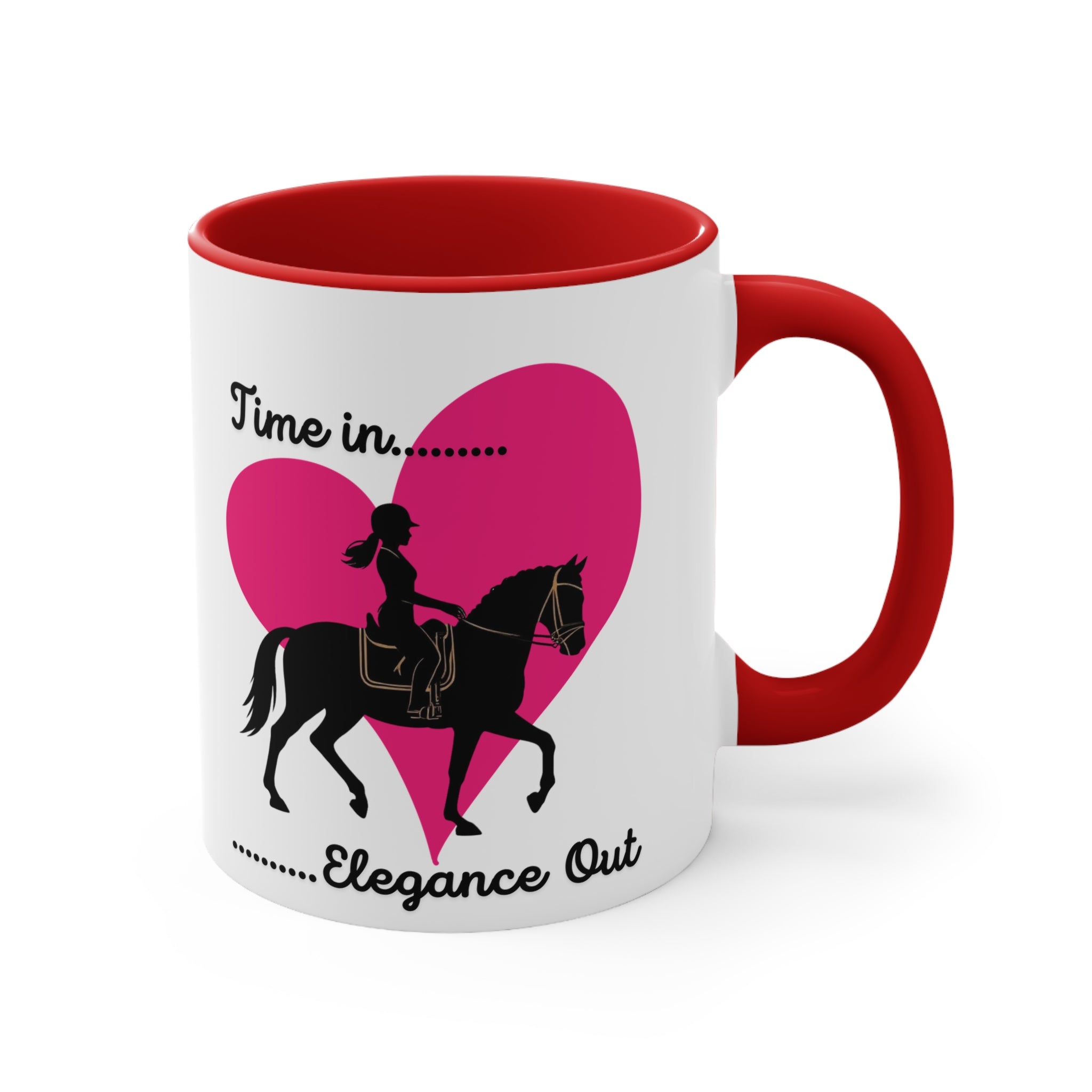 "Time in… Elegance Out" Equestrian Coffee Mug