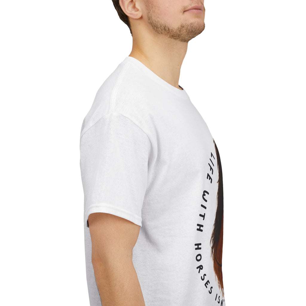 "Life with Horses Isn't Always Picture Perfect" Graphic Tee | Funny Equestrian T-Shirt