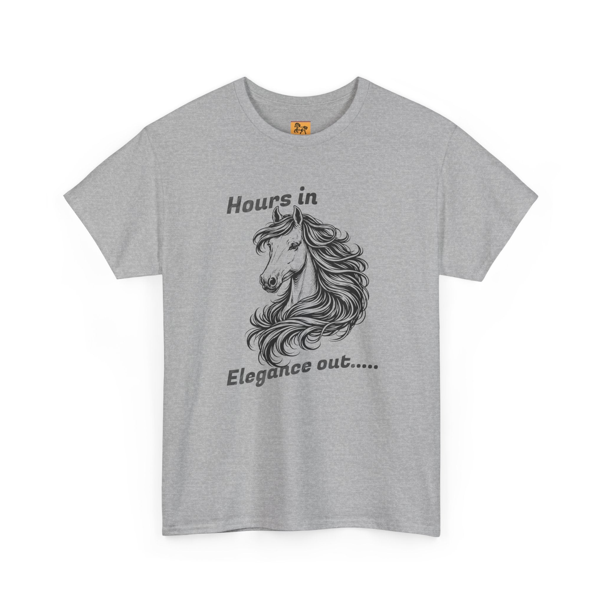 Hours in Elegance Out Equestrian T-Shirt Elegant Horse Training & Dressage Graphic Tee