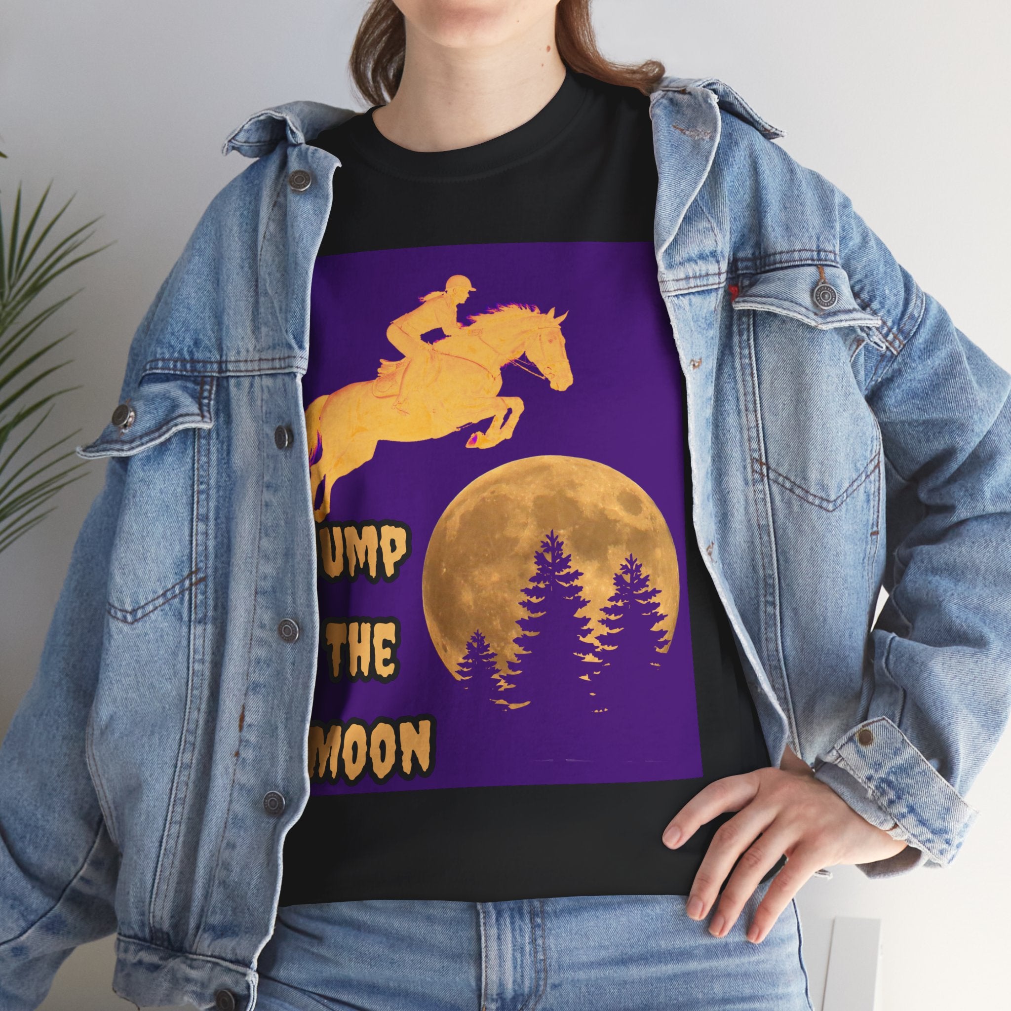 "Jump the Moon" Equestrian themed T shirt